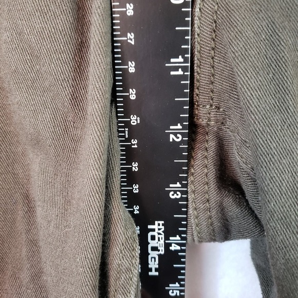 Dollhouse Womens Size 22 Olive Green Distressed Roll Up Skinny Jeans Pants - Picture 8 of 9